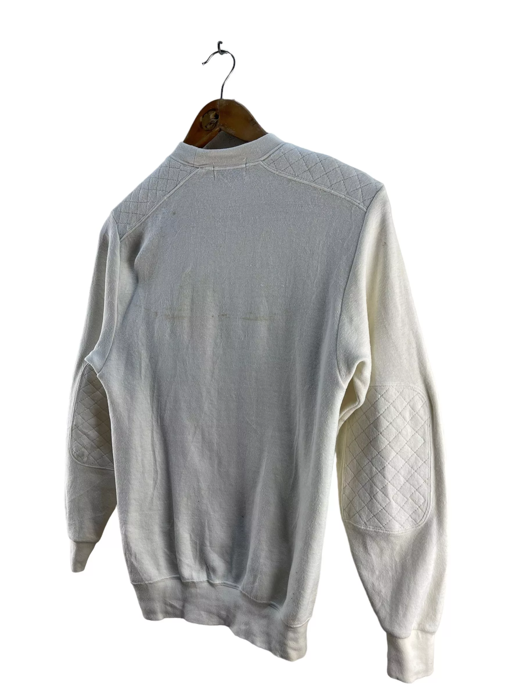 Japanese Brand Sweatshirts Japanese Brand Vintage Skyline Spellout Crewneck Sweatshirt White