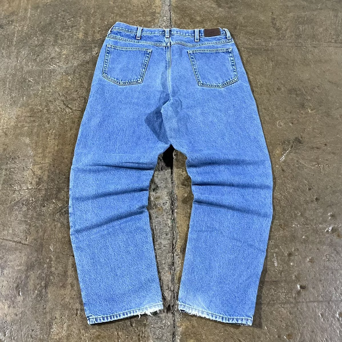 Carhartt Denim Carhartt × L.L. Bean × Vintage Crazy Vintage LL Bean Flannel Lined Carhartt Style Jeans Blue