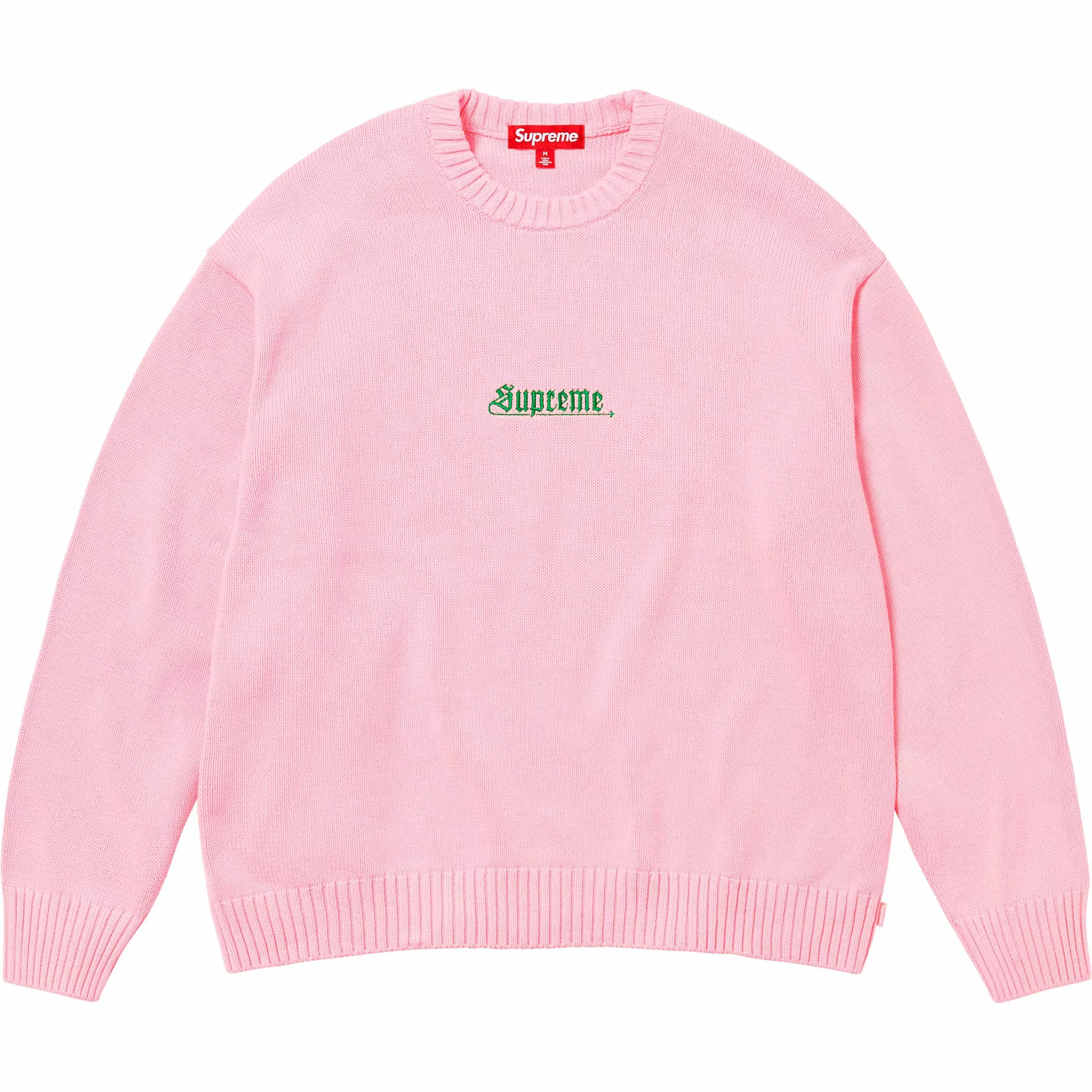 Supreme Sweaters Knitwear Supreme Old English Sweater Pink