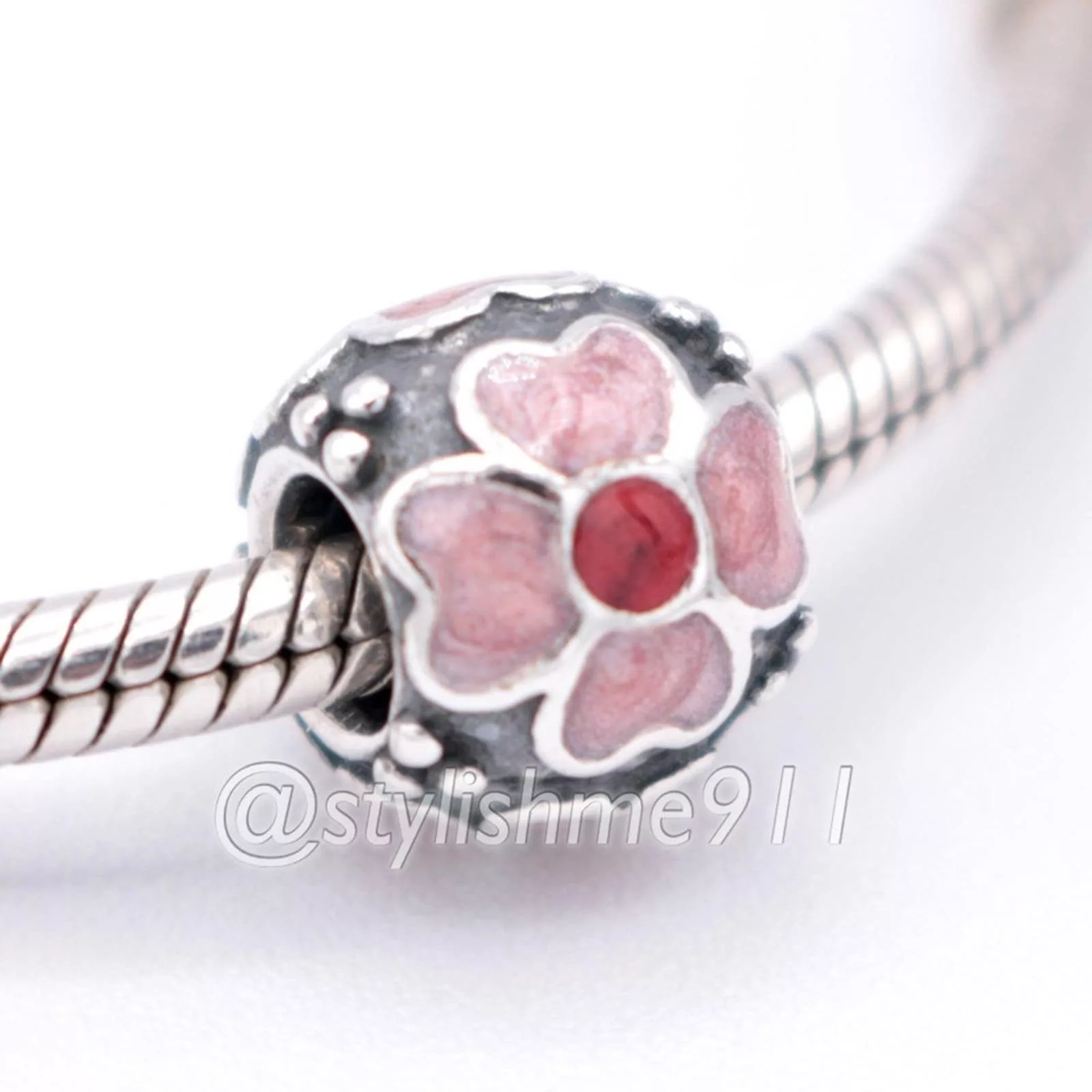 pandora Bracelets Authentic PANDORA Red Daisy Charm - 790433ER