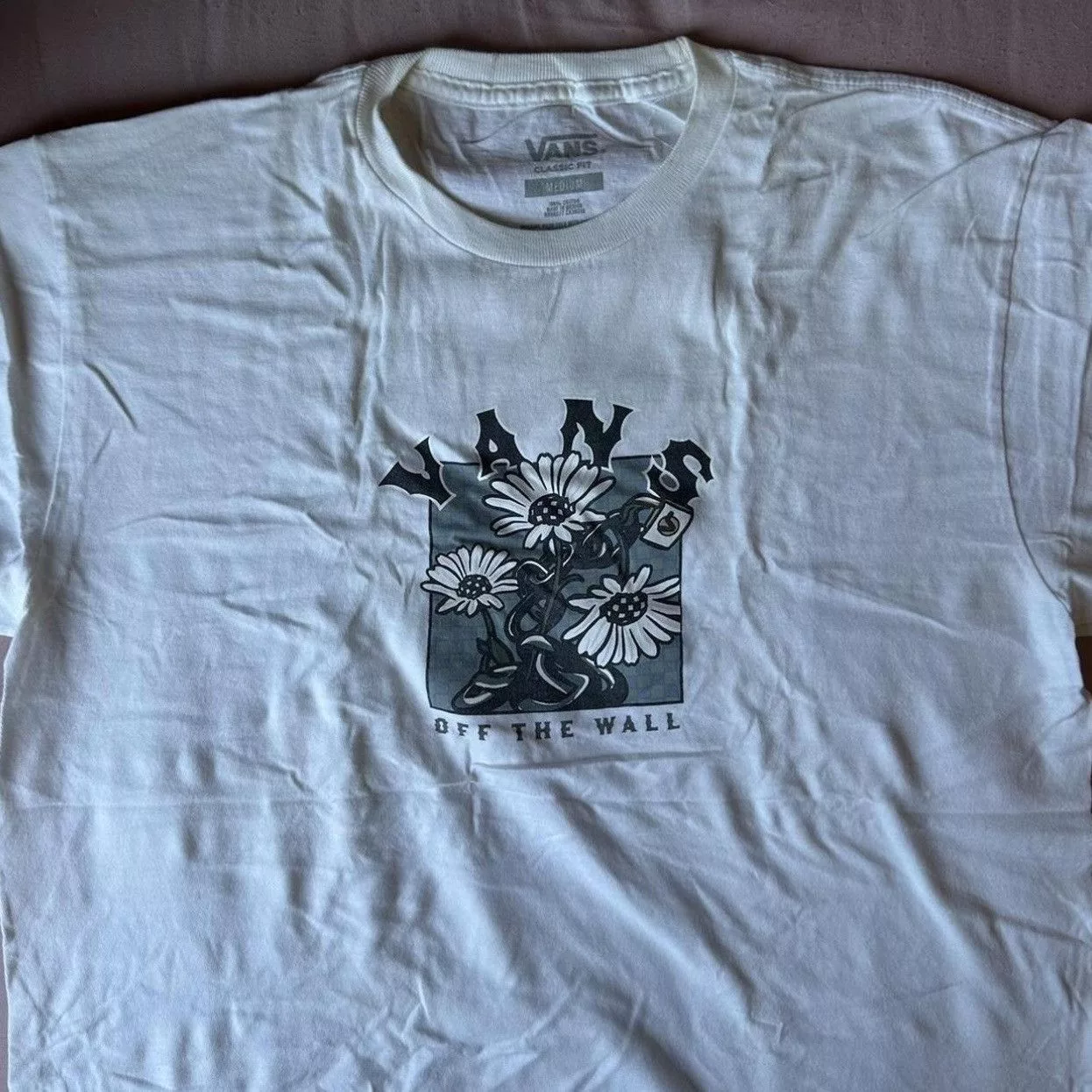 Vans Short Sleeve T Shirts Vans off the wall t shirt White