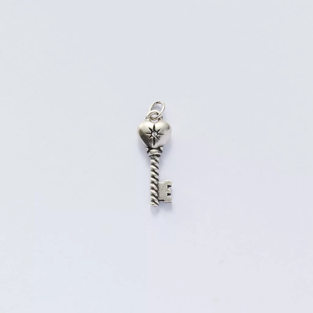 The Heart Key Charm
