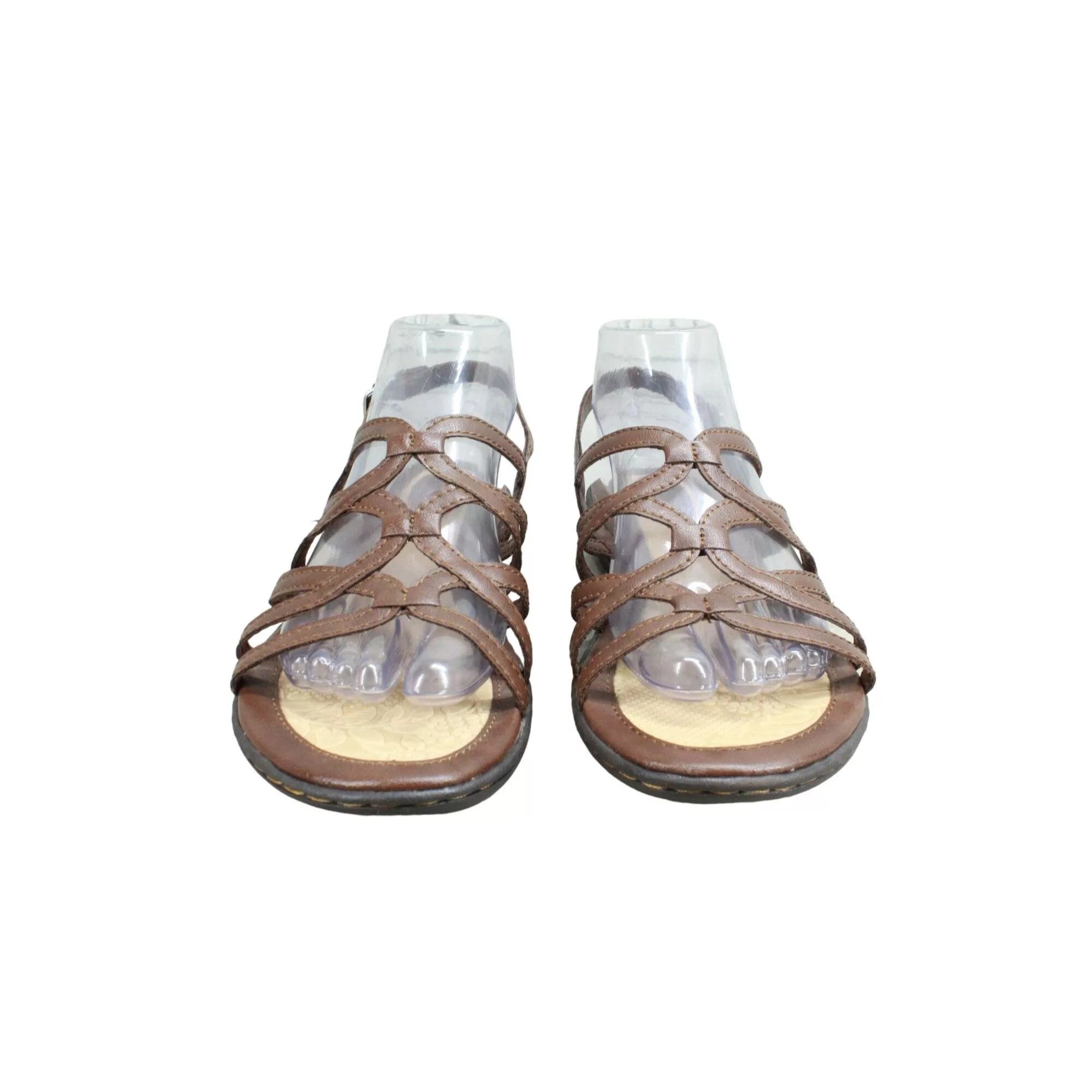 Other Sandals Other BOC Cora Adjustable Strap Slingback Flat Sandals Size 8 M Brown