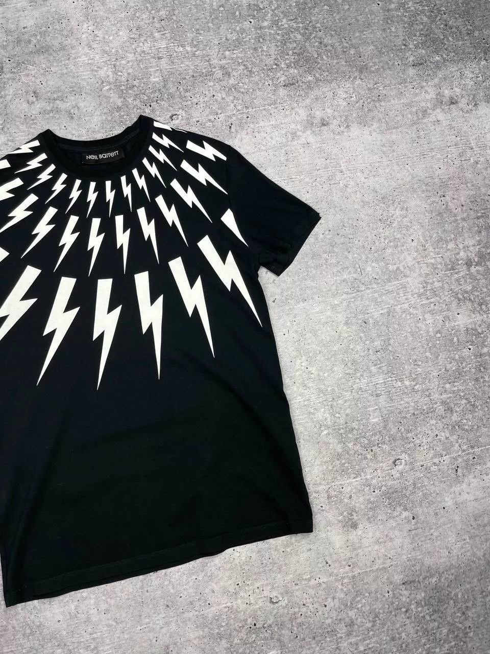 Neil Barrett Short Sleeve T Shirts Vintage Neil Barrett Black Slim Fit Big Logo Shirt Tee Y2K Luxury
