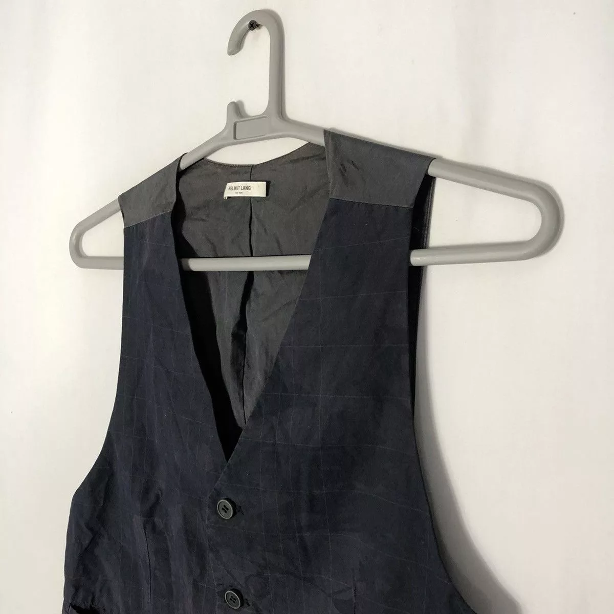 Helmut Lang Vests ❤️Authentic❤️Helmut Lang Dark Splash Abstract Buttons Vests Blue