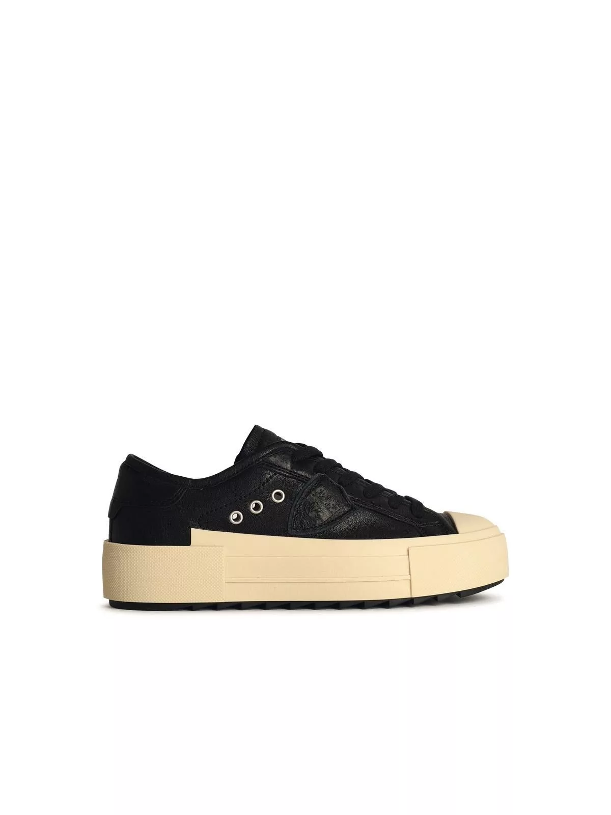 Philippe Model Low Top Sneakers PHILIPPE MODEL 'Paris' Black Leather Sneakers Multi