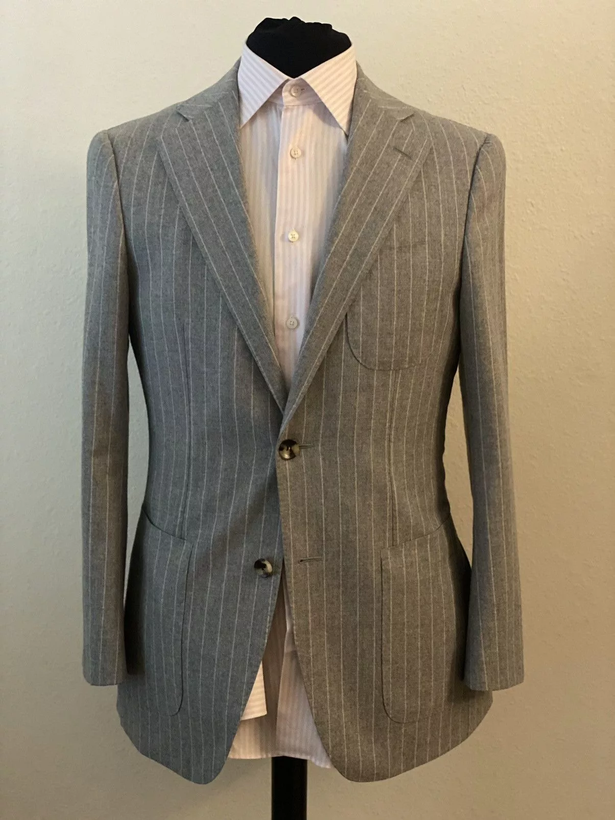 Suitsupply Suits Suitsupply Pinstriped Grey Sport Jacket Gray