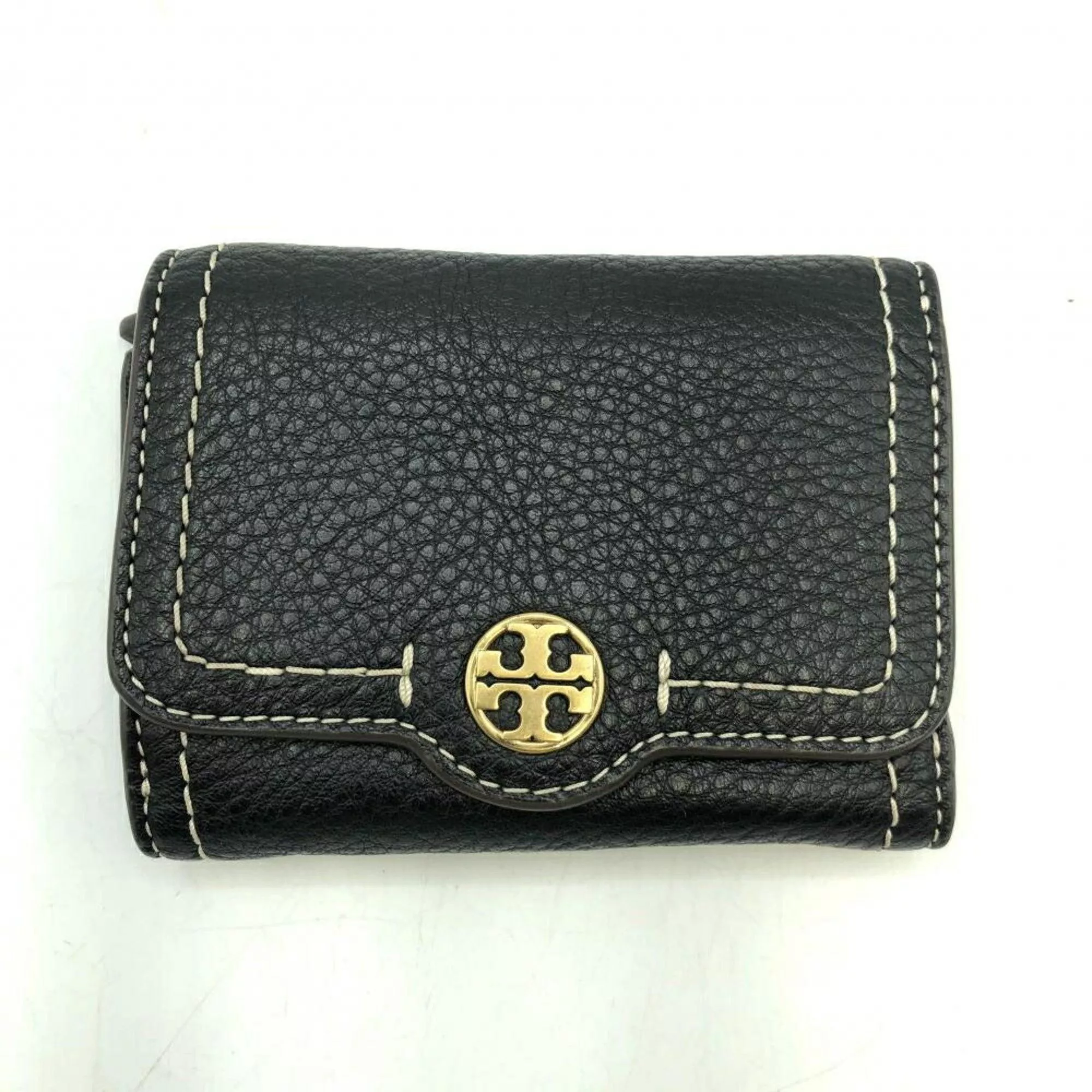 Tory Burch Wallets TORY BURCH Leather Felix Tri-fold Wallet Black Tory Burch