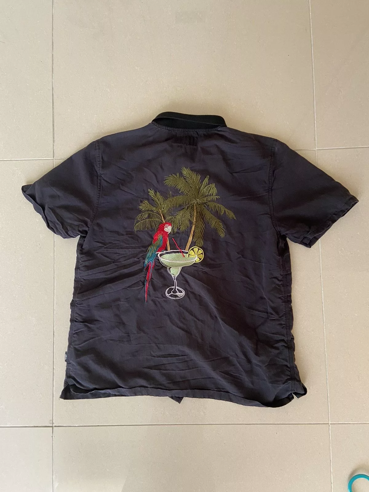 Stussy Shirts Button Ups Stussy embroidered paradise shirt Black