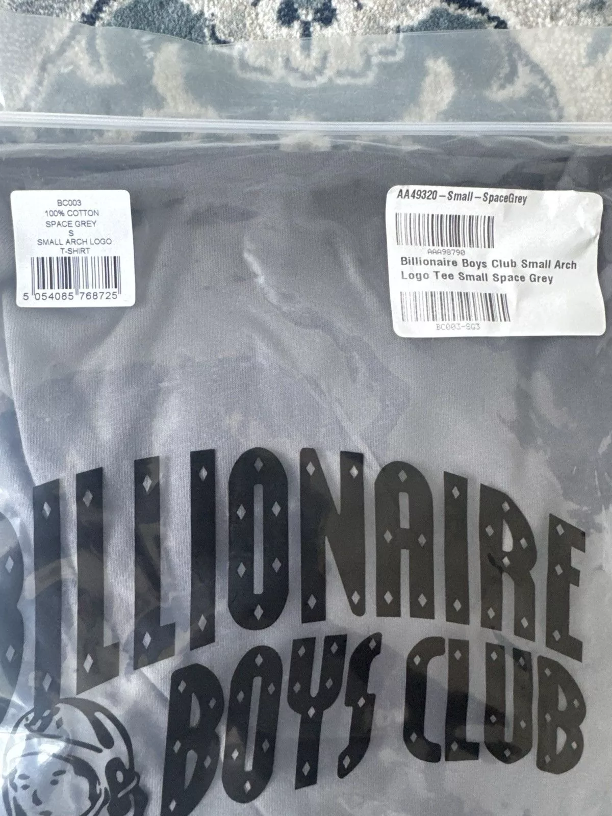 Billionaire Boys Club Short Sleeve T Shirts Billionaire Boys Club Small Arch Logo Tee Gray