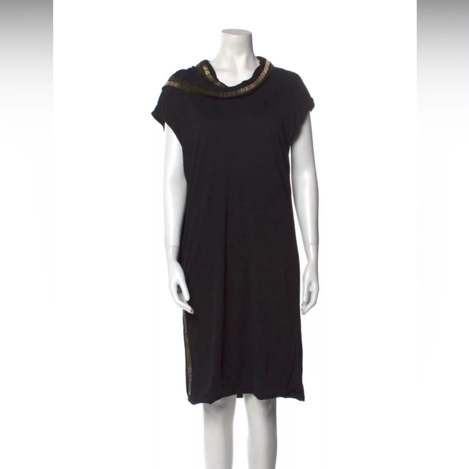 Gucci Mini Dresses Gucci black sheath dress with beautiful gold beading EUC