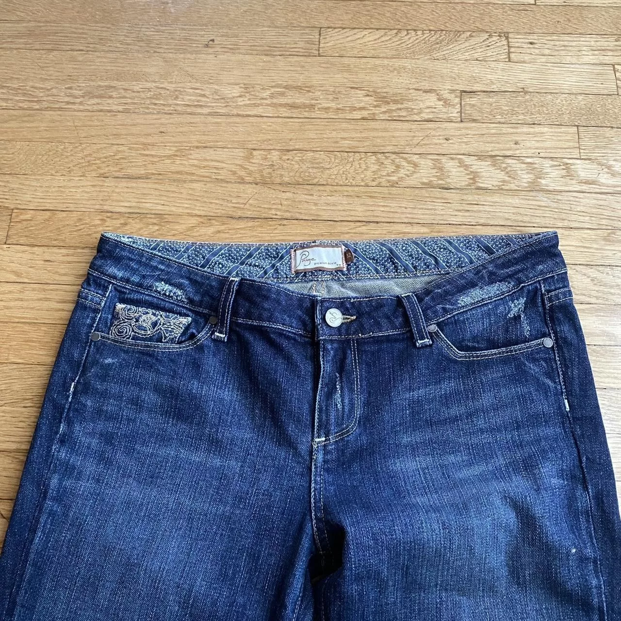 Paige Pants Paige Bellbottom Jeans Blue