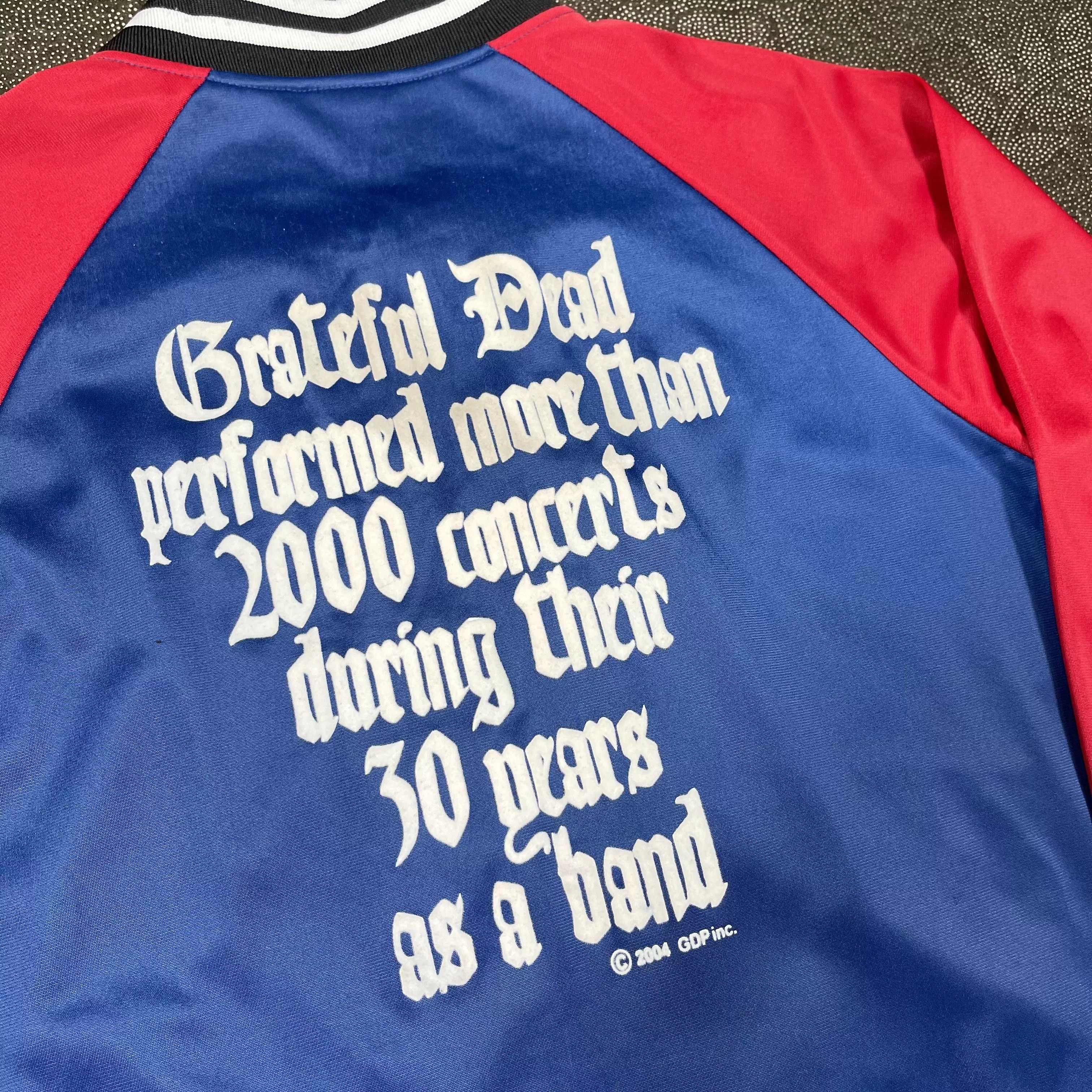 Band Tees Light Jackets Band Tees × Grateful Dead × Vintage Grateful Dead 2004 Quote Satin Zipper Sweater Multi