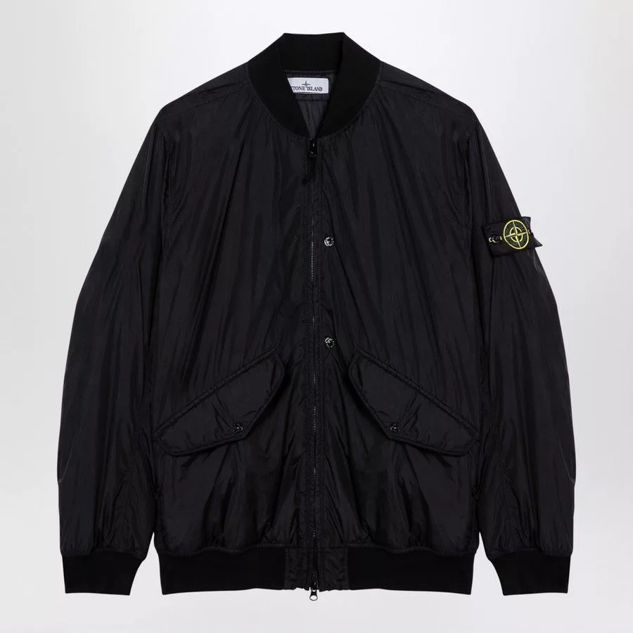 Stone Island Light Jackets Stone Island o1d2blof0624 Zipped Jackets in Black
