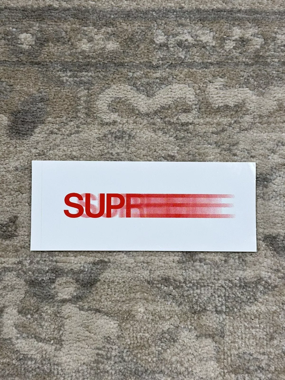 Supreme Supreme Supreme Motion Logo Sticker White