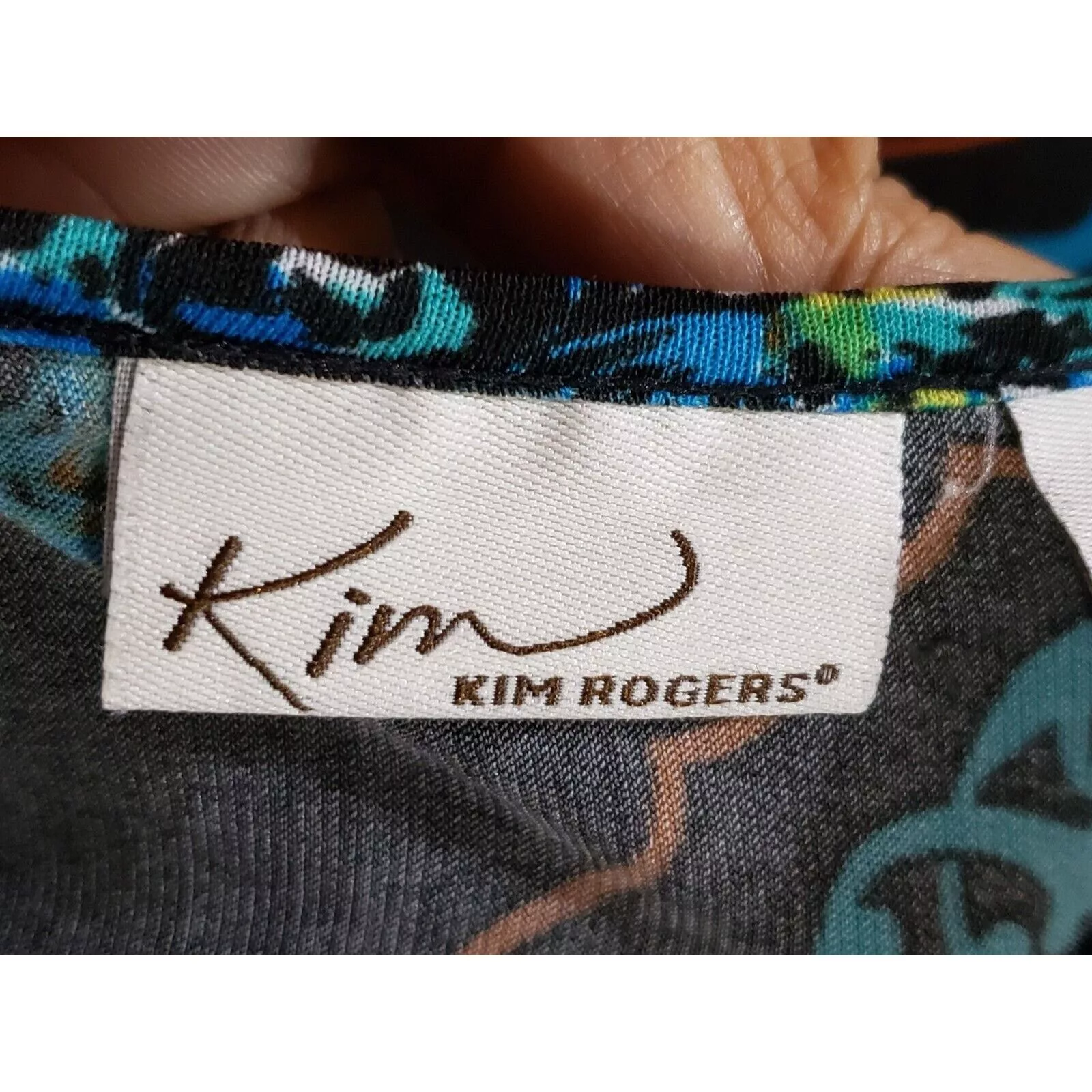 Other Blouses Other Kim Rogers Polyester Round Neck Long Sleeve Top Blouse Large Multi