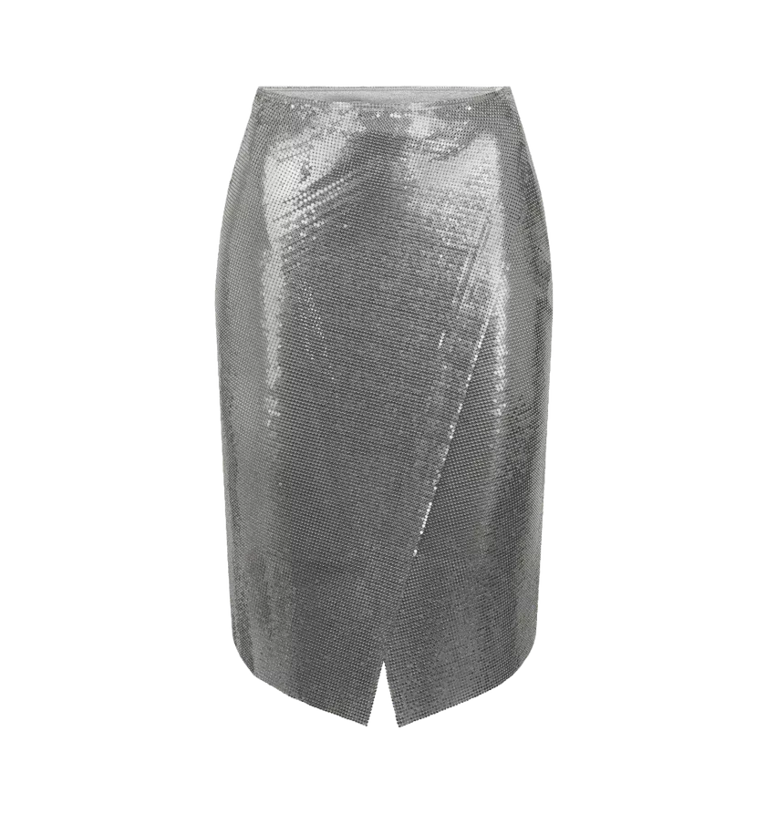 Paco Rabanne Mini Skirts Paco Rabanne o1h1sh10624 Mini Skirt in Silver