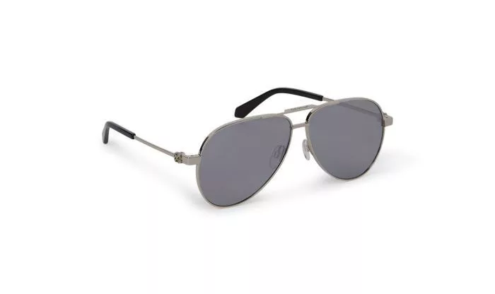 Off-White Sunglasses NEW OFF-WHITE OERI122S24MET0017272 Ruston L Silver Mirror