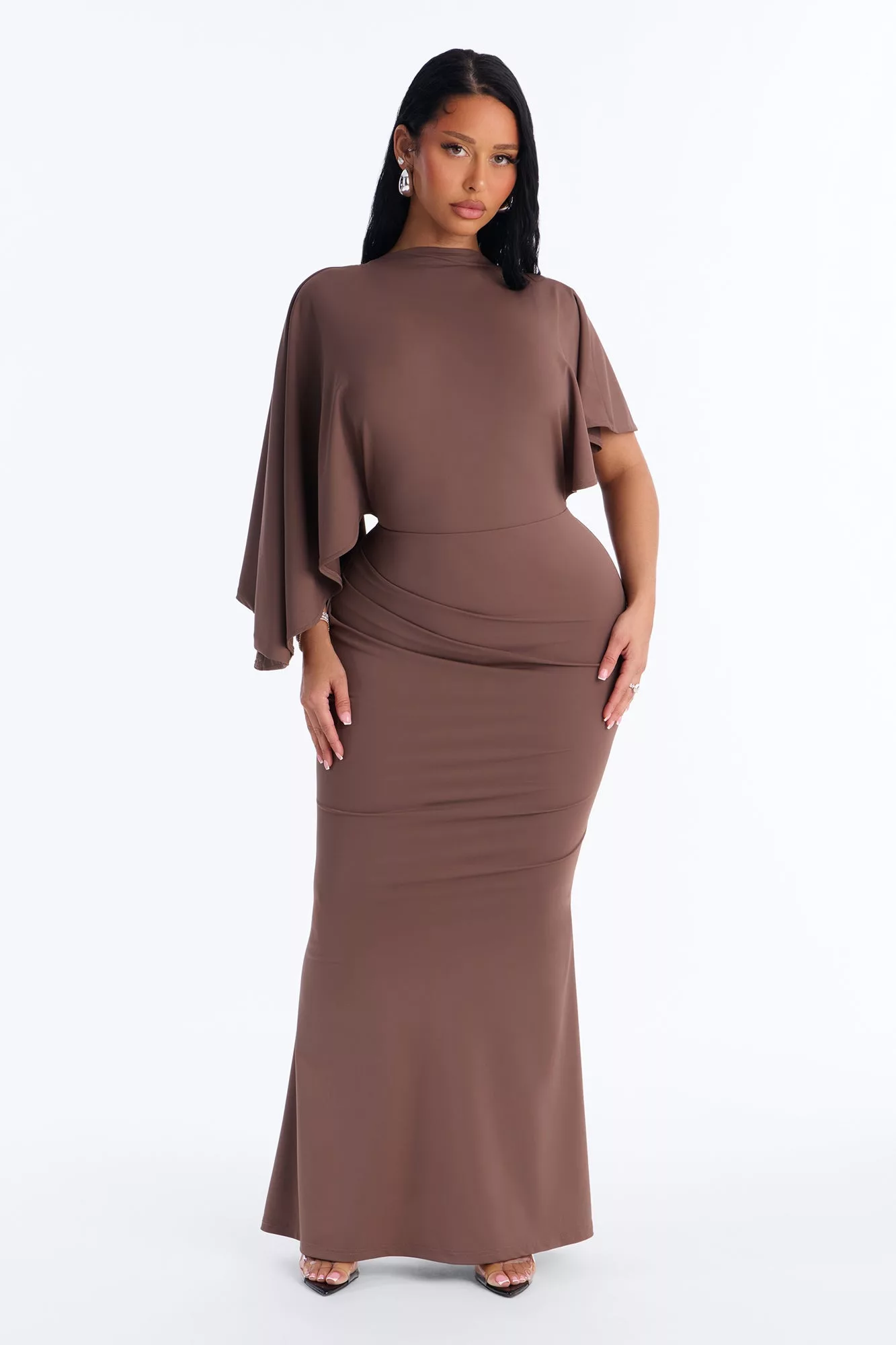 Sloane Backless Maxi Dress - Mocha