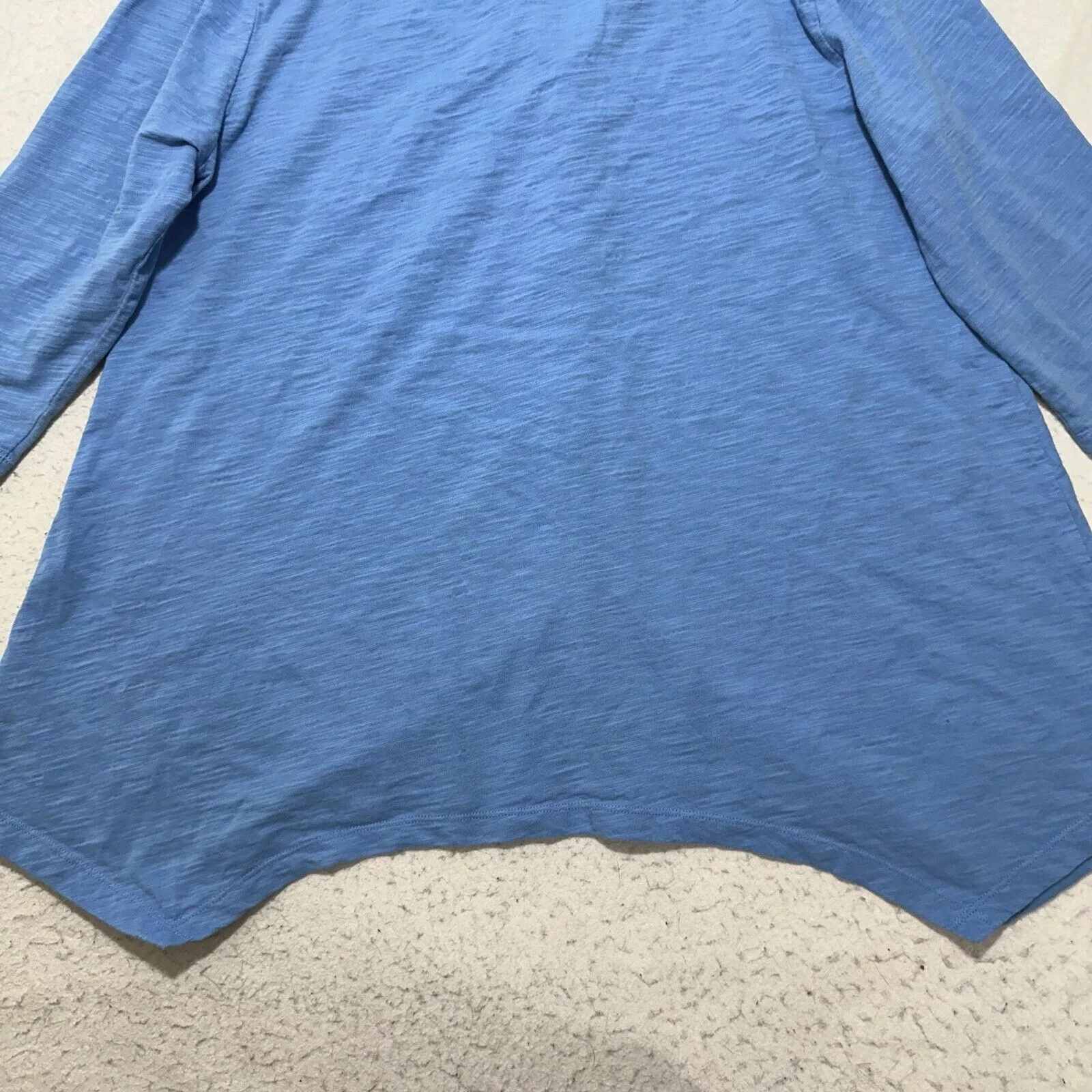 Other Blouses Other Soft Surroundings XL Blue Danielle Button Front Tunic Blouse