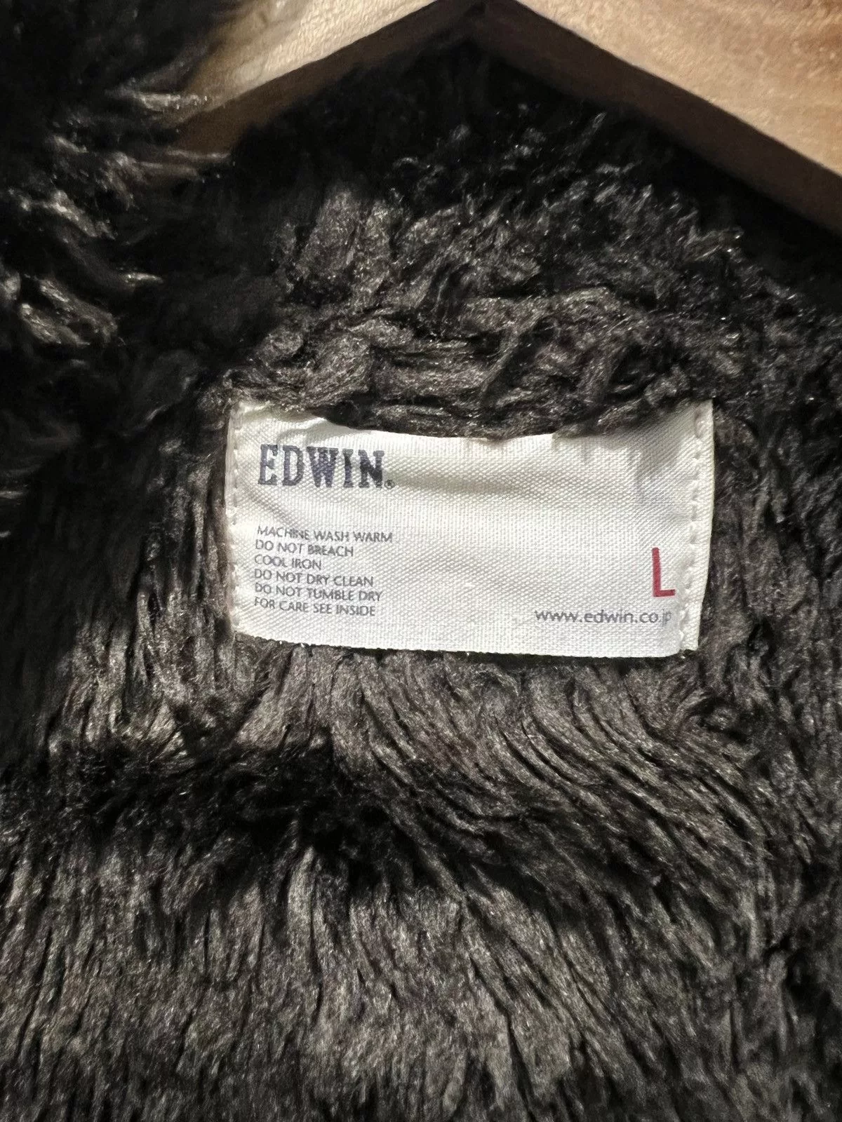 Edwin Light Jackets Edwin Denim Sherpa Jacket Black