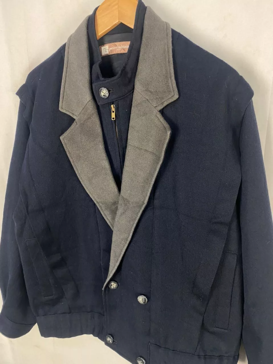 Designer Light Jackets Designer × Pierre Balmain Vintage Pierre Balmain paris zipper jacket Gray