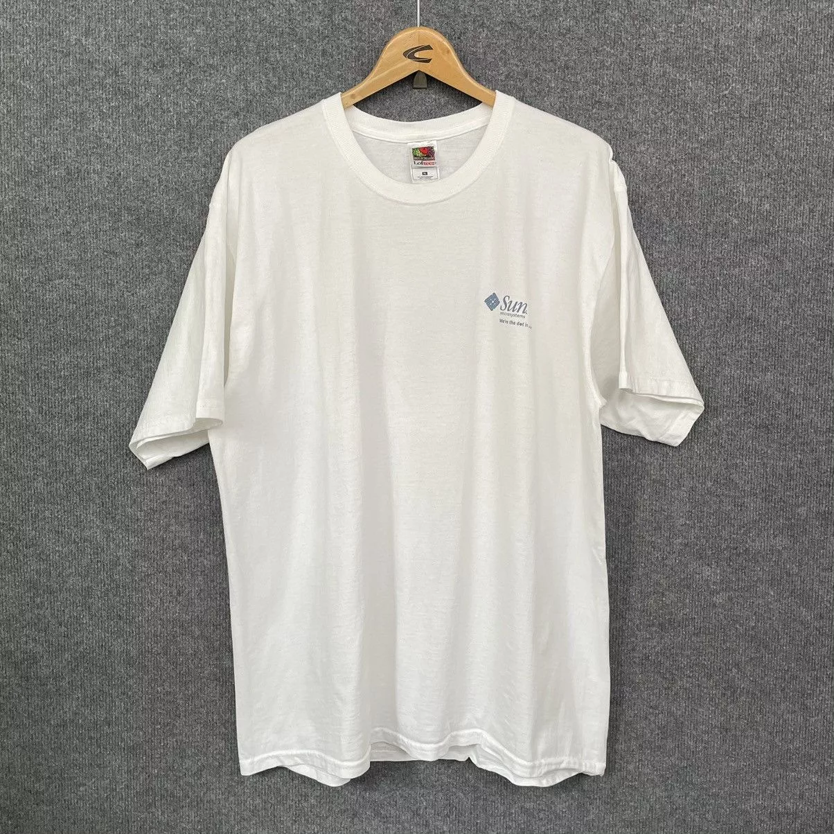 Microsoft Short Sleeve T Shirts Microsoft × Vintage Vintage 90s Sun Microsystem Promo T Shirt White