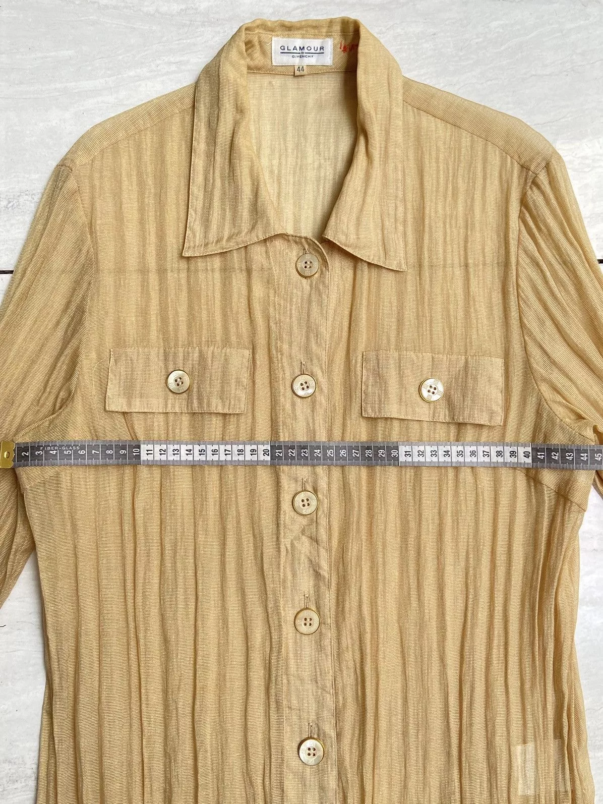Givenchy Shirts Button Ups GLAMOUR GIVENCHY Gold Mesh Shirt