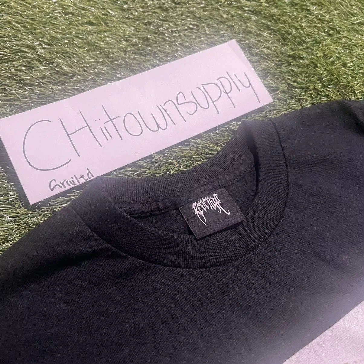 Revenge Short Sleeve T Shirts Revenge Lil Durk Photo Tee Size XL Black