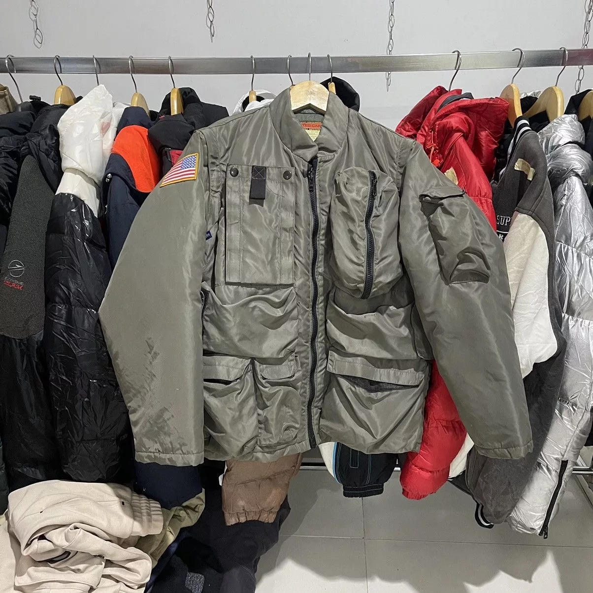 Alpha Industries Bombers Alpha Industries × Buzz Rickson's RARE‼️ BUZZ RICKSON'S UTILITY JACKET MULTIPOCKET MILITARY Green Vintage