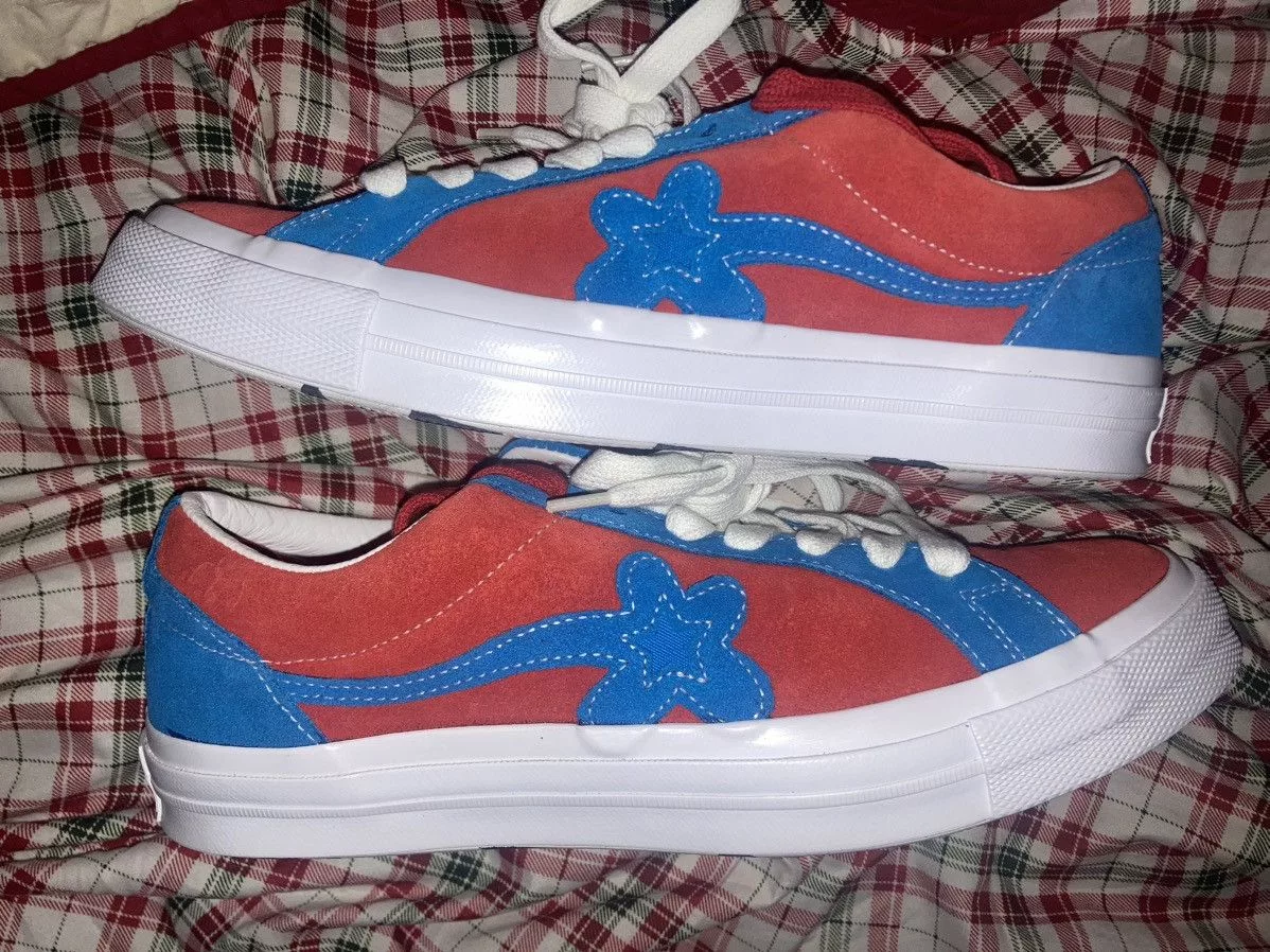 Golf le Fleur Low Top Sneakers Golf le Fleur × Golf Wang × Tyler The Creator Converse Ox Tyler the Creator Golf Le Fleur Red Blue Multi