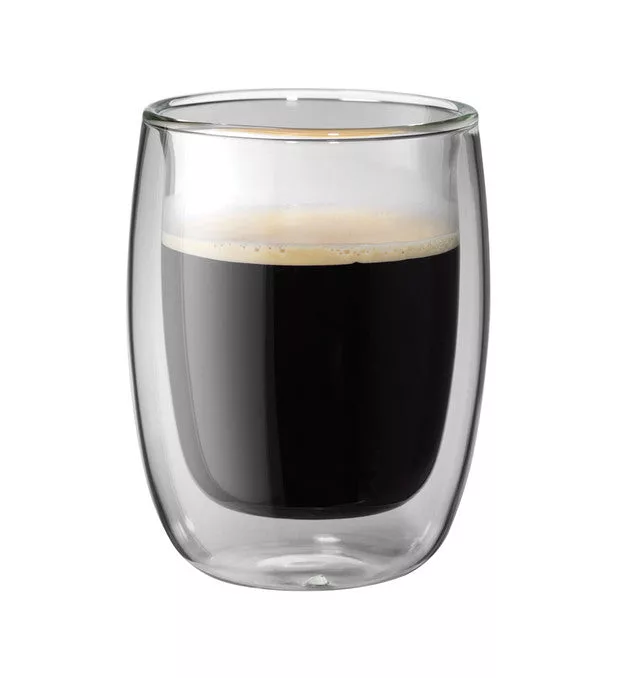 6.7 oz Double Walled Coffee Glass 2 pc