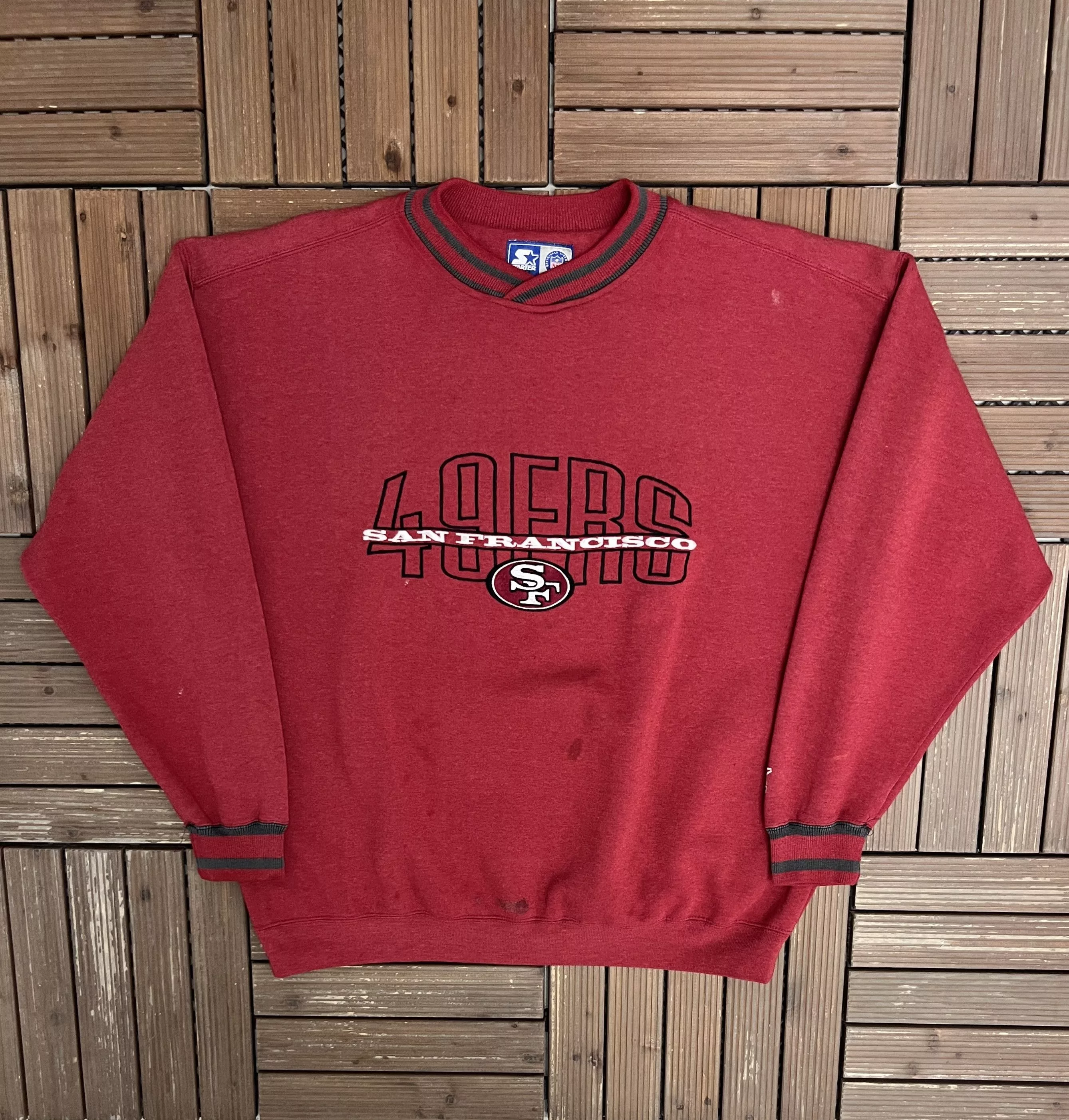 Starter Sweatshirts Hoodies Starter × Vintage San Francisco 49ers Vintage Starter Crewneck Sweater Red