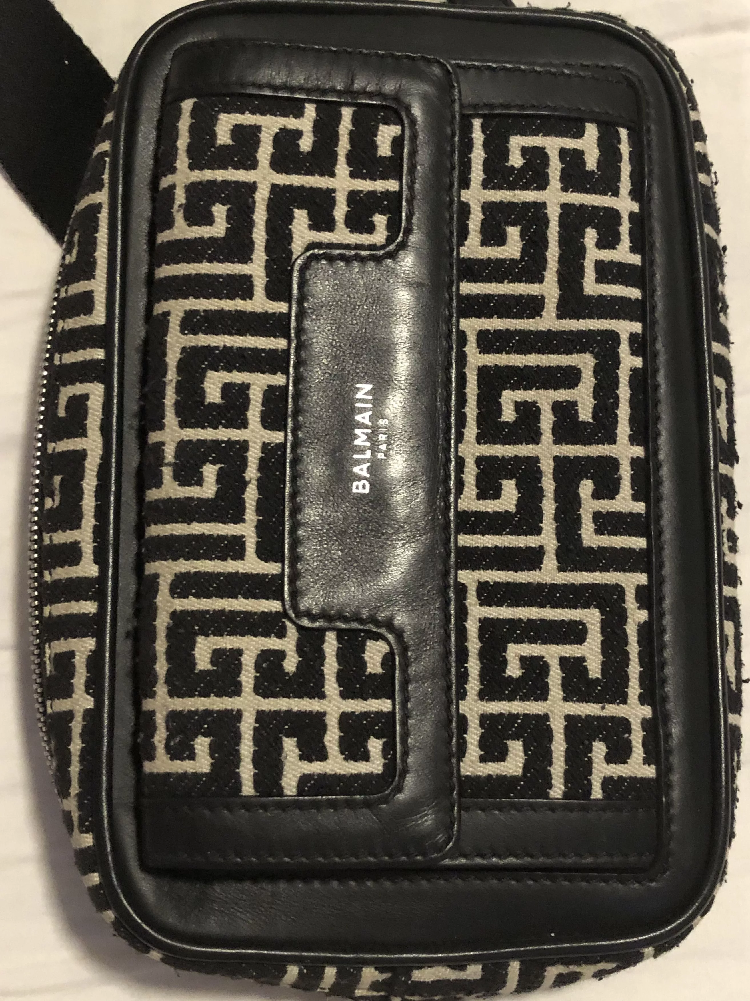 Balmain Bags Luggage Balmain Balmian Monogram Belt Bag Black