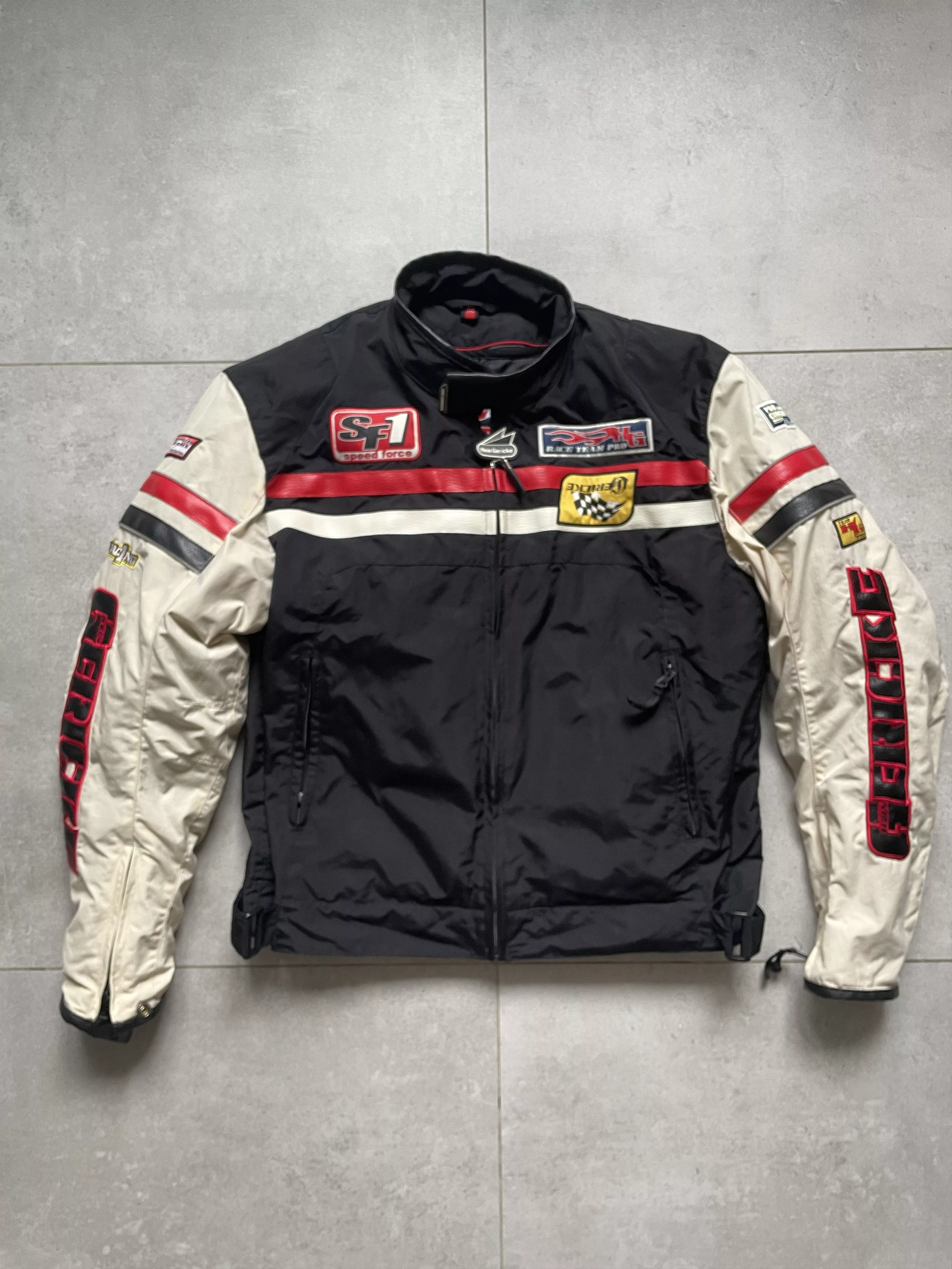 Formula 1 Light Jackets Formula 1 × Vintage Y2K GERICKE BLACK BEIGE RACING MOTORSPORT F1 JACKET
