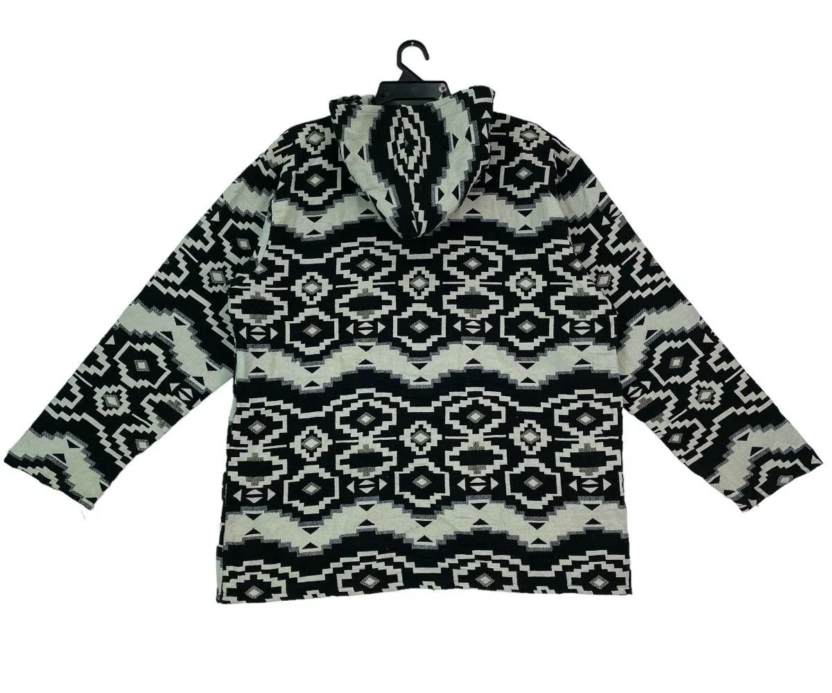 Vintage Light Jackets Vintage Vtg 90s rare native navajo actec pullover jacket Black