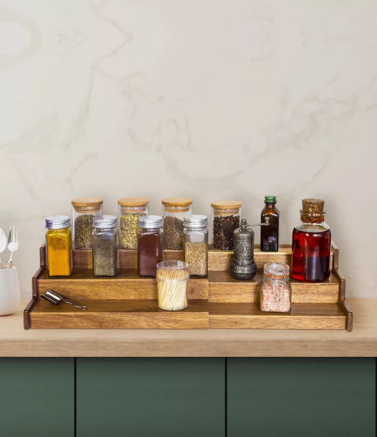 Acacia 3-Tier Expandable Spice Rack