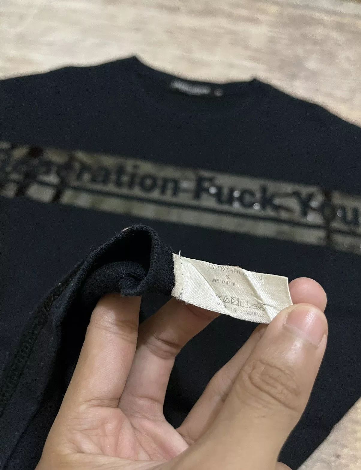Jun Takahashi Short Sleeve T Shirts Jun Takahashi × Undercover Undercover Generation Fuck You Tee 2000s Black