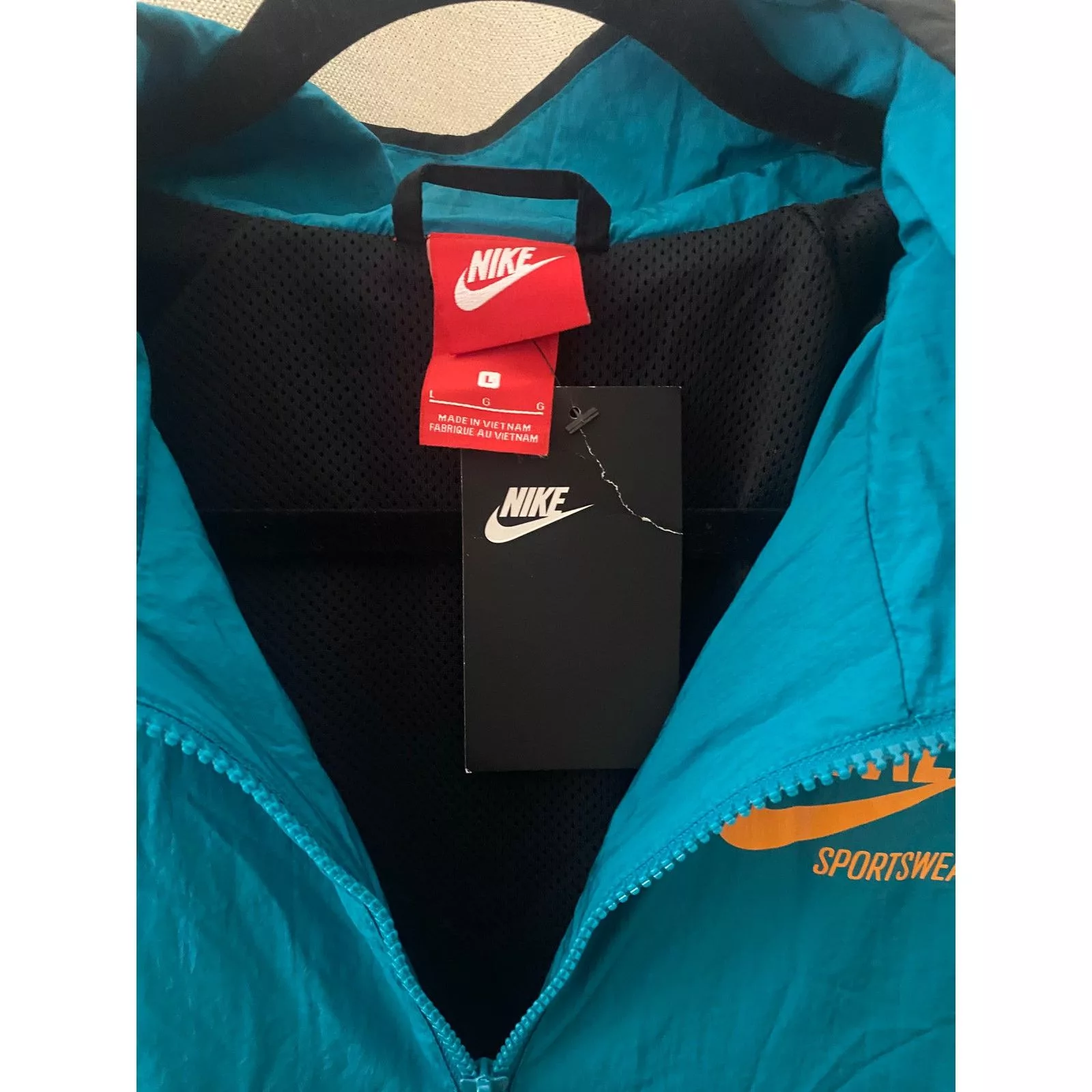 Nike Light Jackets Nike Half Zip Archive Jacket Black Teal Sail m large