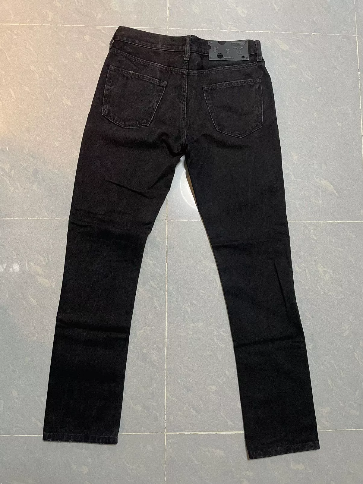 Off-White Denim Off-white faded belt jeans Black