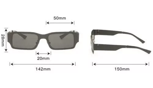 Designer Sunglasses Designer × Electric Visual Vintage square frame sunglasses Black