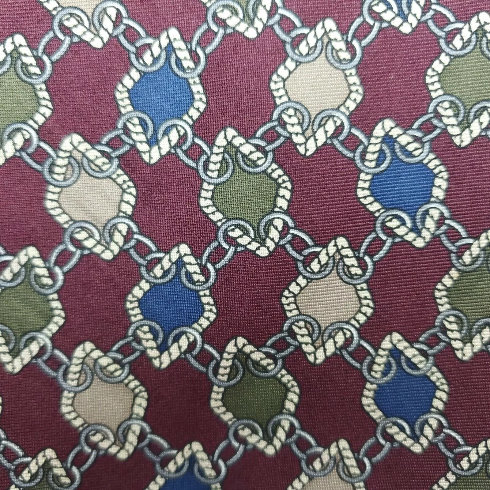 Robert Stock Ties Pocketsquares Robert Stock Red Geometric Silk Tie Short