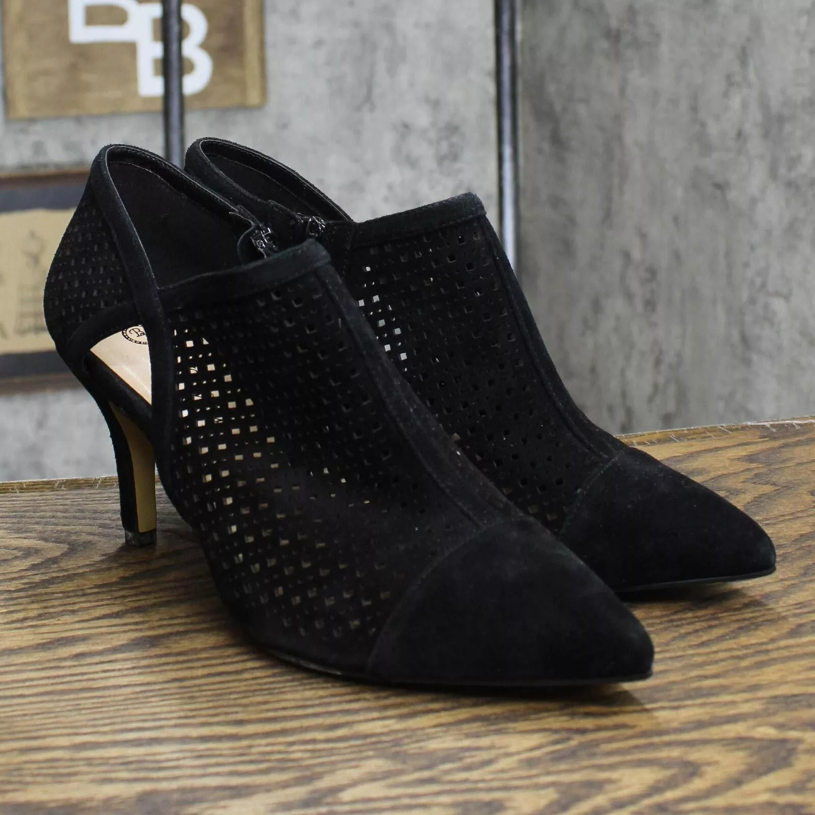 Designer Heels Designer Bella Vita Suede Tiana Pump Heeled Shoes TIANA Black 10WW