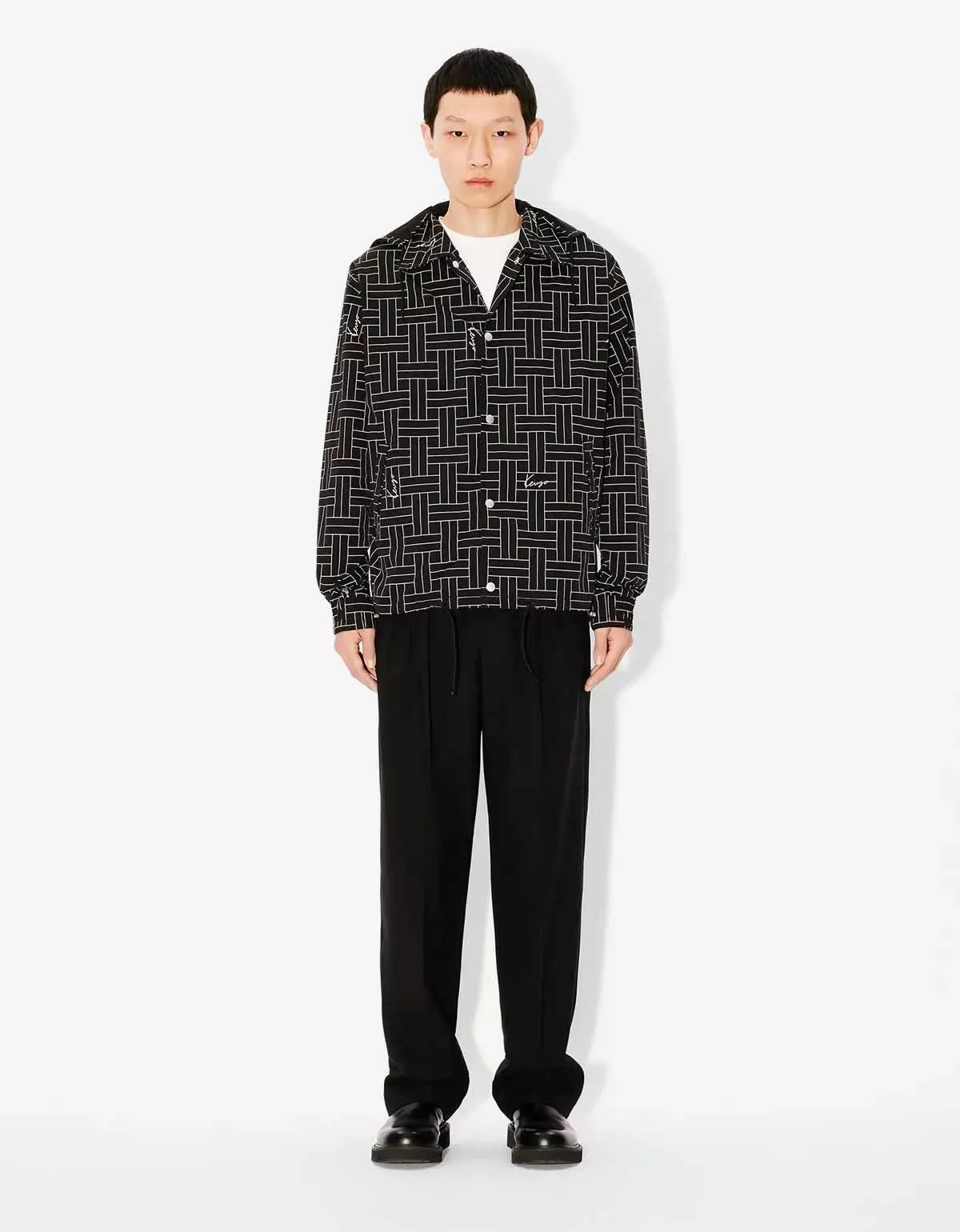 Kenzo Light Jackets Kenzo Black Kenzo Weave Windbreaker