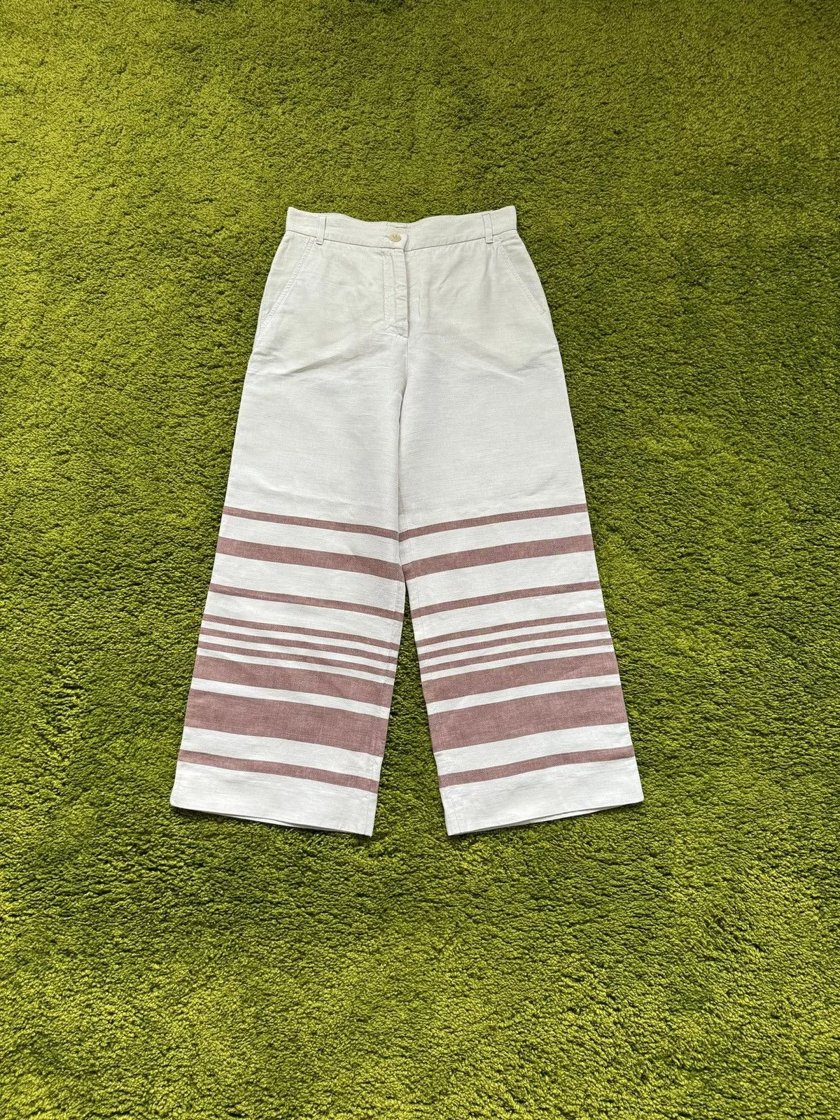 Designer Pants Designer × Max Mara × Weekend Max Mara Max Mara Weekend wide leg culottes pants Beige