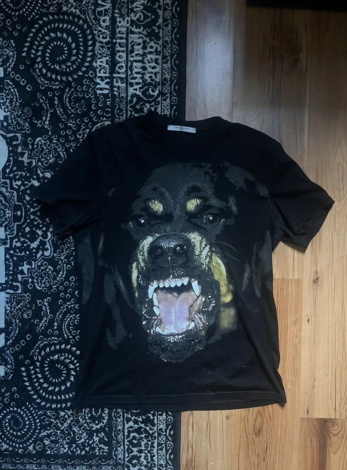Givenchy Short Sleeve T Shirts Givenchy × Riccardo Tisci Rottweiler Tee Black