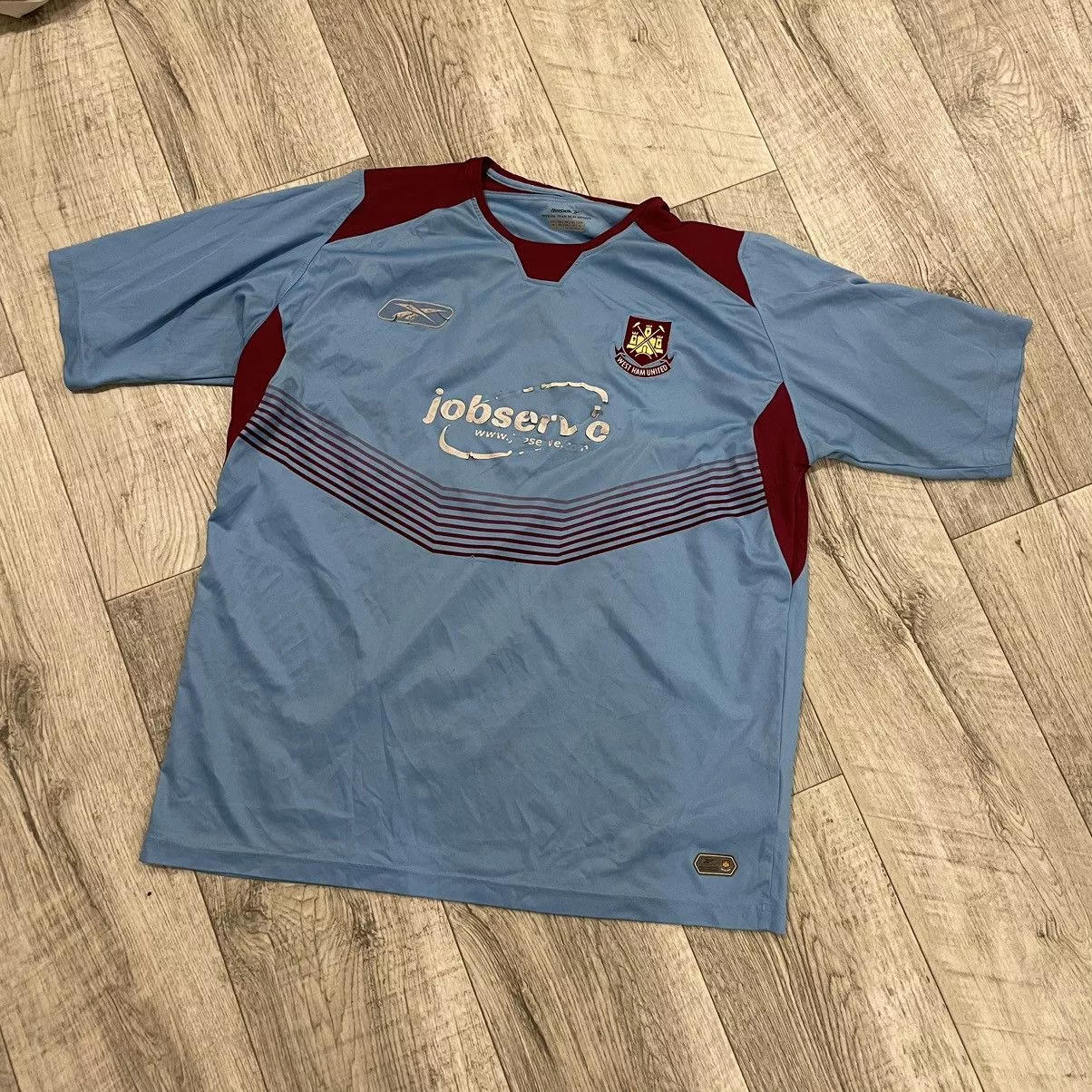 Reebok Jerseys Reebok × Vintage 90s West Ham UNITED Reebok jobserve play dry jersey SHIRT Multi