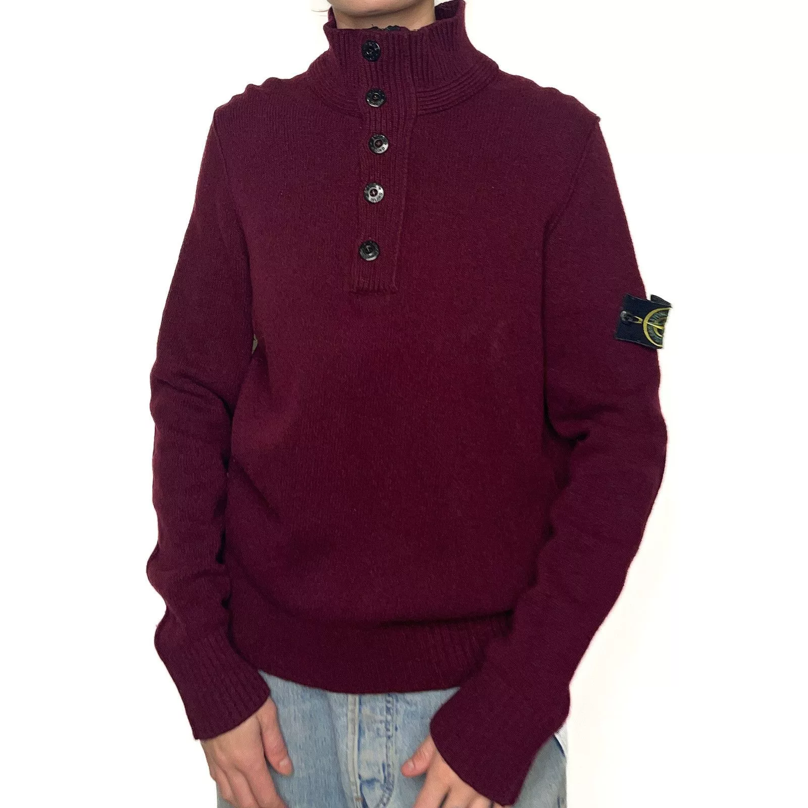 Stone Island Sweaters Stone Island Maroon Jumper Red