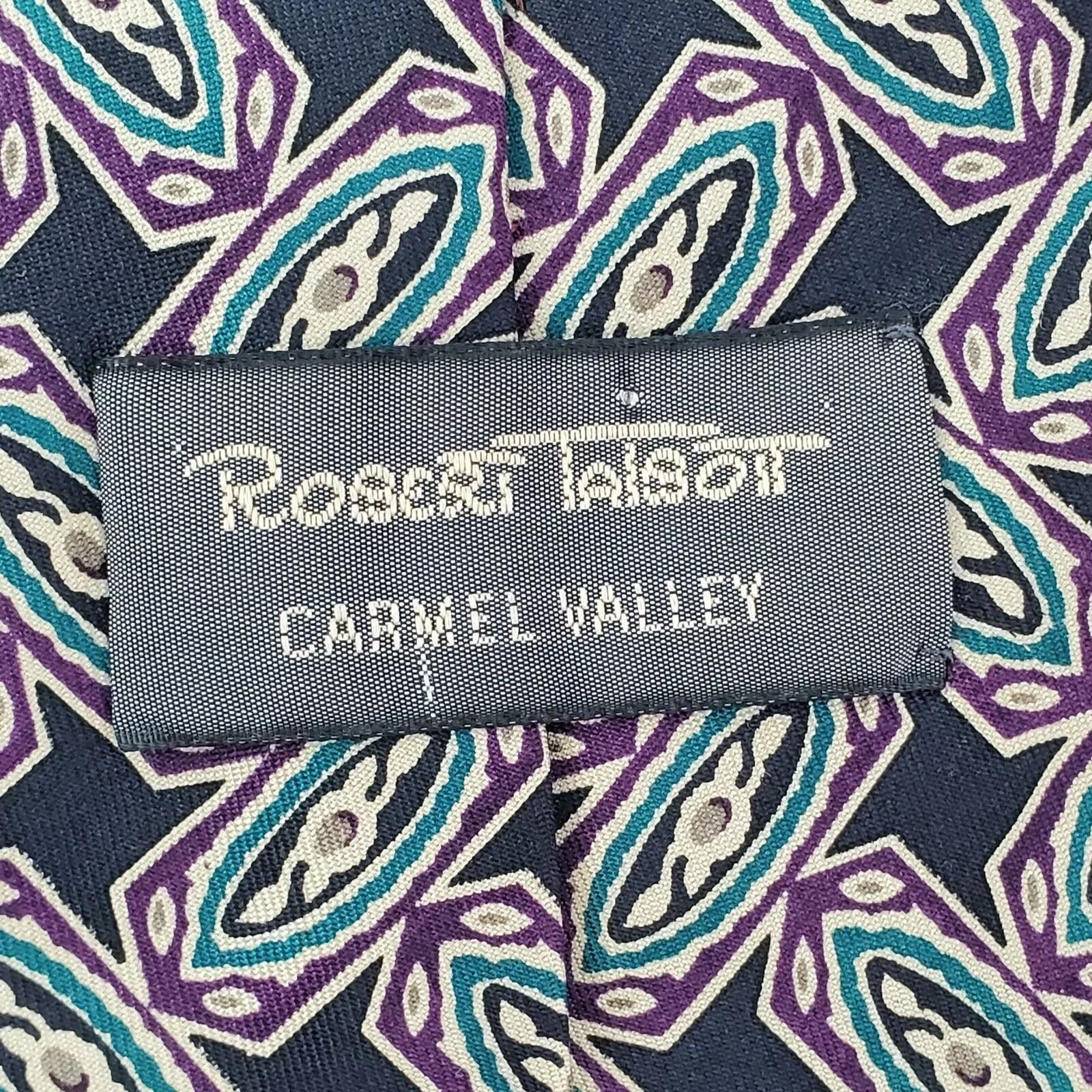 Robert Talbott Ties Pocketsquares Robert Talbott Robert Talbot Carmel Valley Black Geometric Silk Tie USA Cla