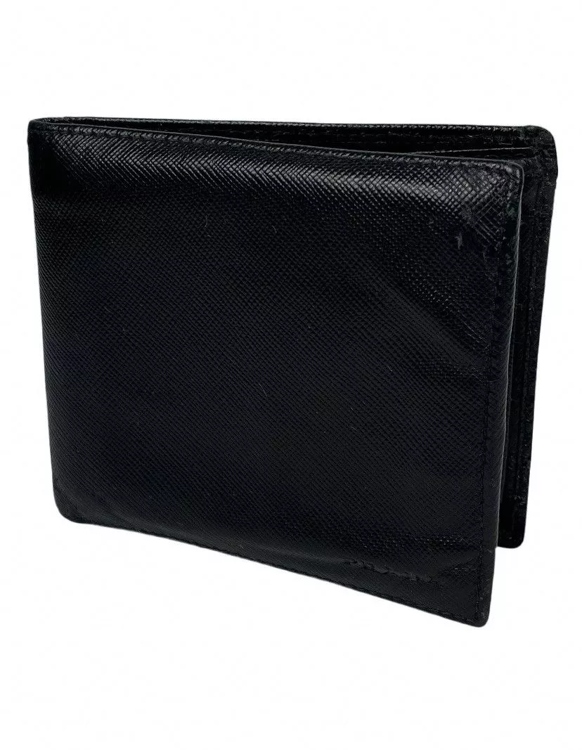 Prada Wallets Prada Saffiano Leather Bifold Wallet Black